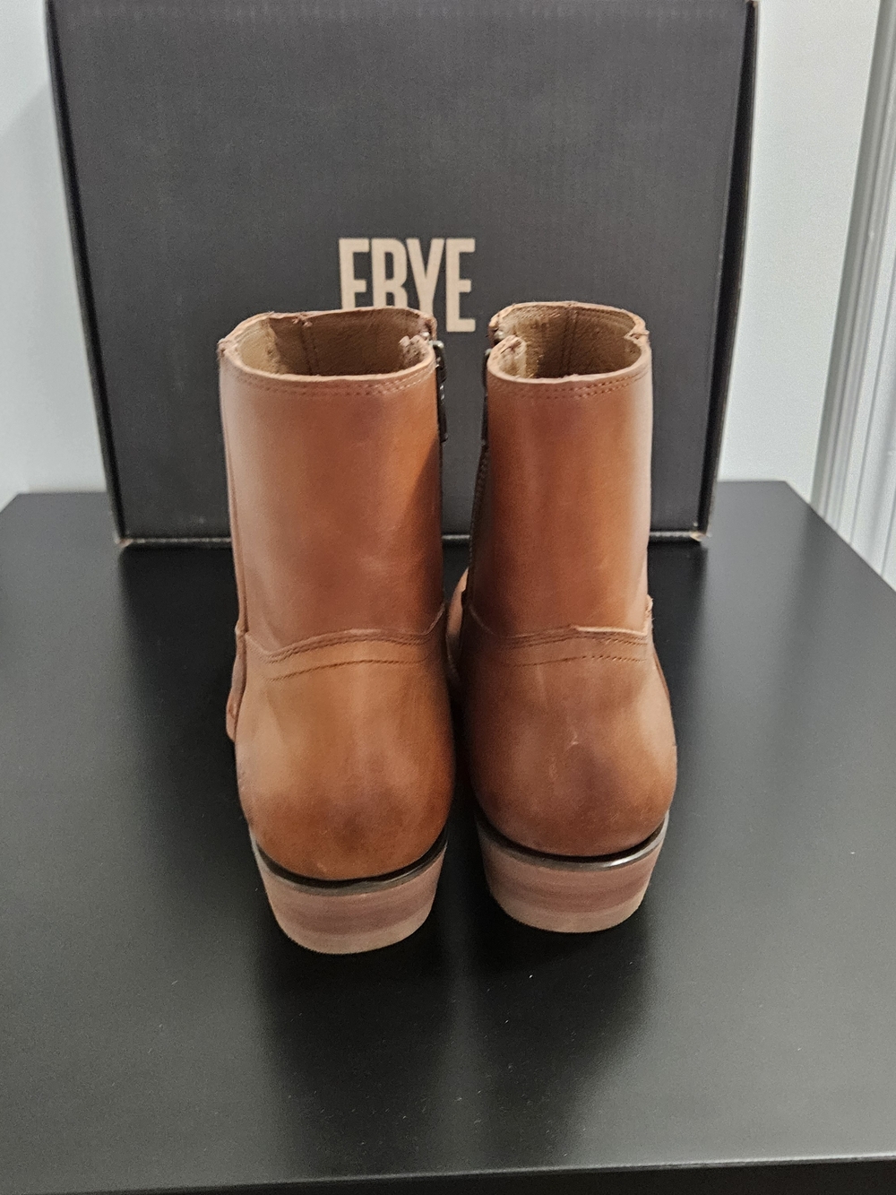 NIB FRYE Womens Billy Inside Zip Ankle Boots - Caramel Size 8M - Picture 6 of 13